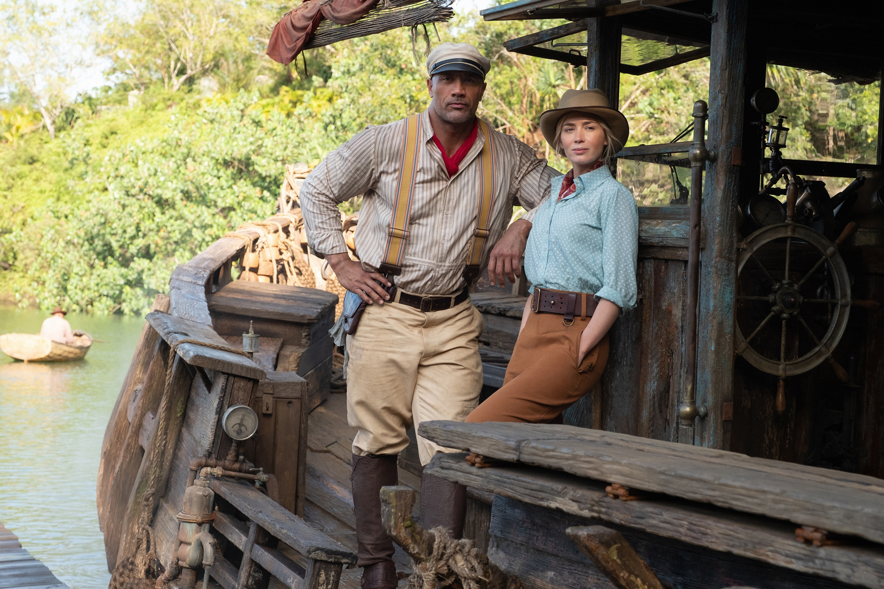 Dwayne Johnson and Emily Blunt in Disney's 'Jungle Cruise.'