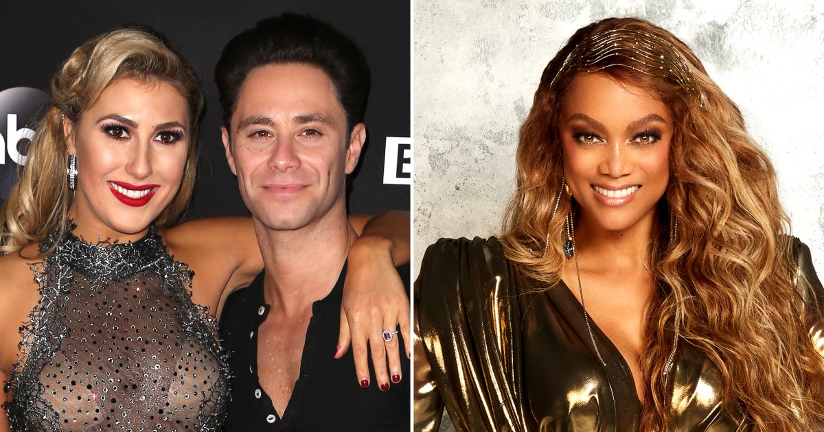 Los profesionales de 'DWTS' Sasha Farber y Emma Slater elogian a Tyra Banks como presentadora