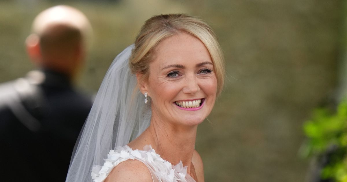 Ant McPartlin is marrying his fiancee Anne-Marie Corbett at a country church in Hampshire today and the bridegroom was pictured arriving at St Michael