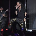 WEST PALM BEACH, FL - AUGUST 05: Reginald Arvizu and Jonathan Davis of Korn perform at The iTHINK Financial Amphitheatre on August 5, 2021 in West Palm Beach Florida. Credit: mpi04 / MediaPunch /IPX
