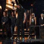 CLEVELAND, OHIO - OCTOBER 30: Inductee Dave Grohl of Foo Fighters speaks onstage during the 36th Annual Rock & Roll Hall Of Fame Induction Ceremony at Rocket Mortgage Fieldhouse on October 30, 2021 in Cleveland, Ohio. (Photo by Kevin Mazur/Getty Images for The Rock and Roll Hall of Fame )