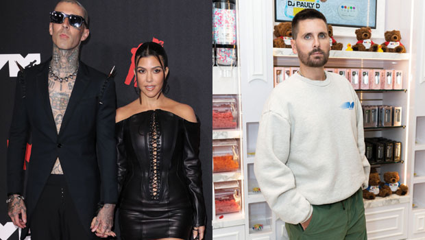 travis barker and kourtney kardashian, scott disick