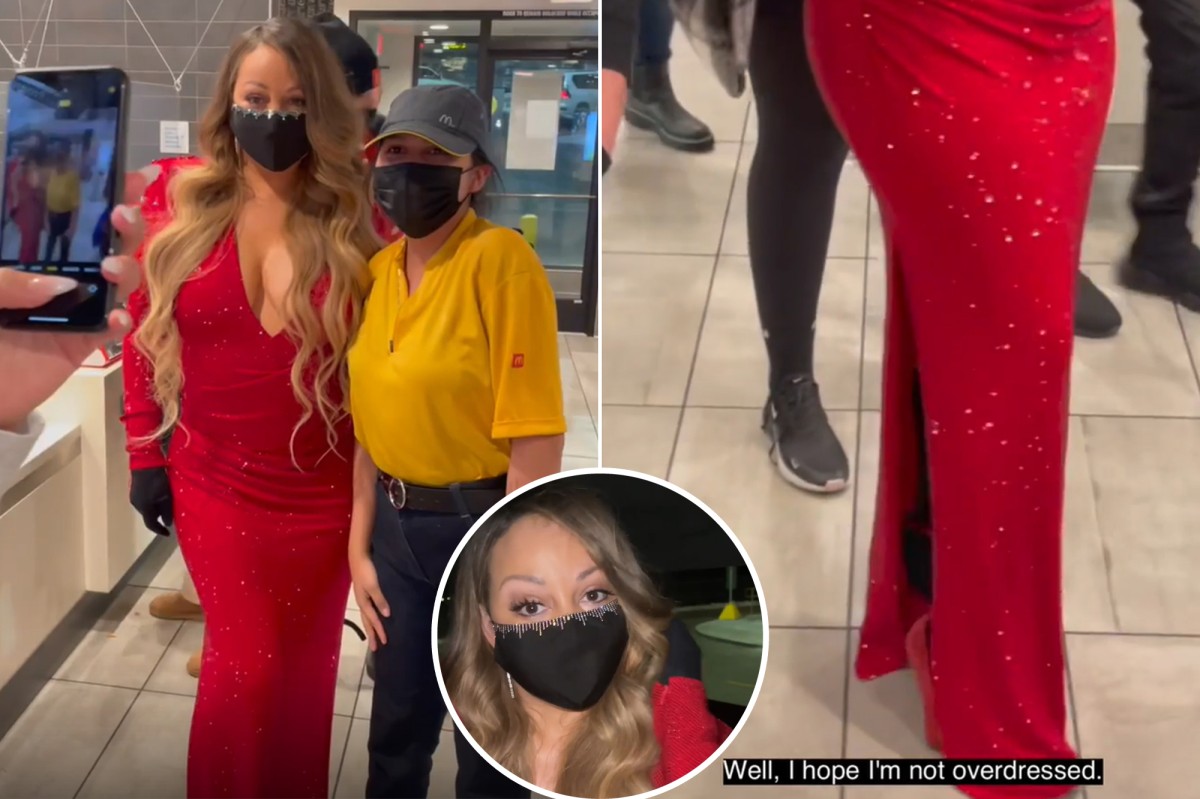 Por supuesto que Mariah Carey usó un vestido en McDonald's