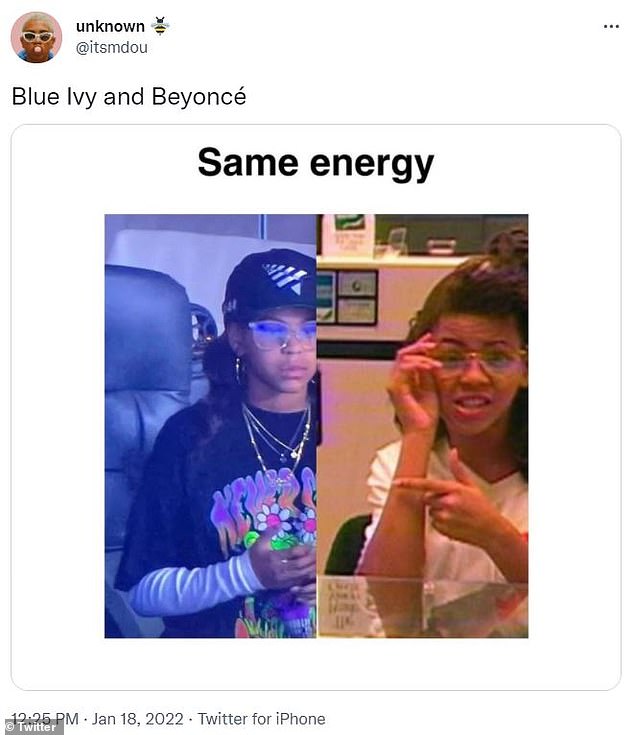 Mini-yo: la hija de Jay-Z y Beyonce, Blue Ivy, de 10 años, sorprendió a los fanáticos con su parecido con su famosa madre durante una salida con su padre el lunes por la noche.