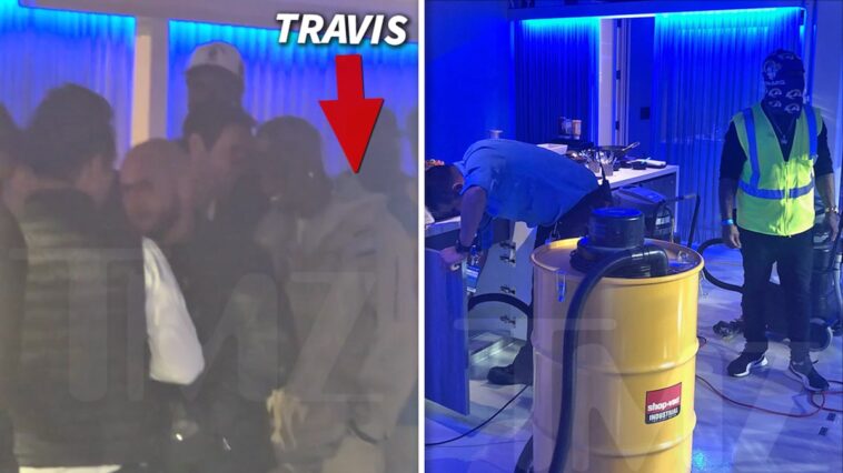 Travis Scott asiste al juego de los Rams, estalla una tubería de alcantarillado junto a su suite