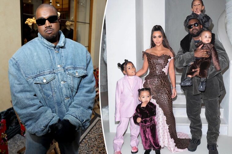 Kanye West 'apenas ve a sus hijos' en medio del divorcio de Kim K.