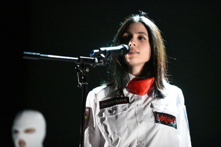 SANTA MONICA, CALIFORNIA - FEBRUARY 11: Nadya Tolokonnikova of 'Pussy Riot' performs at the Sotheby's Institute of Art, The Eli And Edythe Broad Stage and Claremont Graduate University Host Artists, Activism, Agency on February 11, 2019 in Santa Monica, California. (Photo by Rodin Eckenroth/Getty Images for ABA)