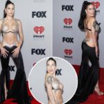 Halsey luce mono con cristales recortados en los iHeartRadio Awards 2022