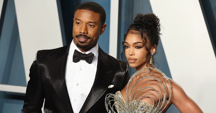 Lori Harvey usa un vestido dorado transparente para la primera alfombra roja con Michael B. Jordan