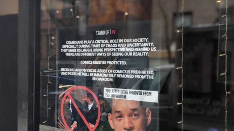 NYC Comedy Club publica letrero para desalentar a los imitadores de Will Smith