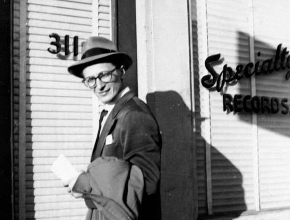 LOS ANGELES - 1948: Art Rupe the owner of Specialty Records enters his office located at 311 Venice Boulevard in 1948 in Los Angeles, California. (Photo by Michael Ochs Archives/Getty Images)