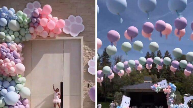 Khloe Kardashian organiza una elaborada fiesta de cumpleaños con temática de gatos para True