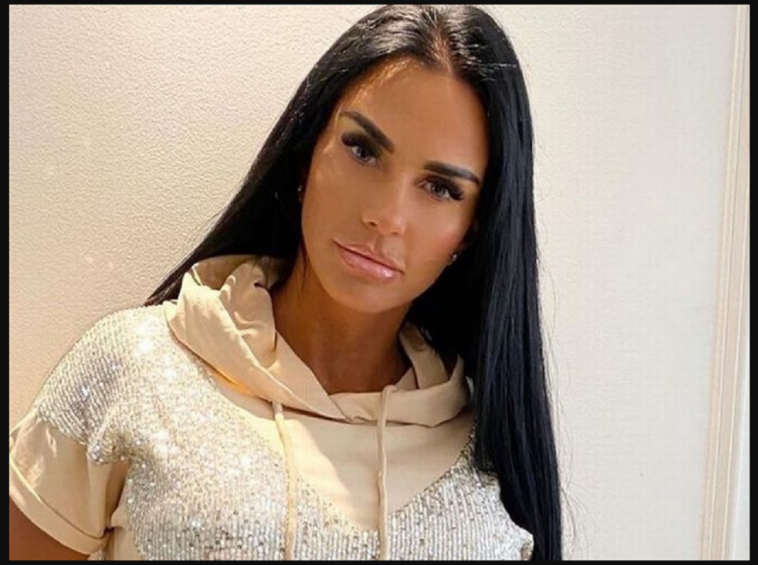 The split Between Katie Price and Carl Woods makes Her feel &apos;More Playful.&apos; She wears Sheer Pants as she poses for a Picture.