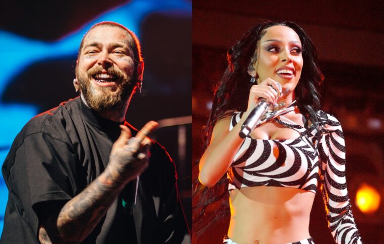 Post Malone comparte clips de nuevas colaboraciones con Doja Cat y más