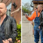 Aaron Paul regresa corriendo para saludar a los fanáticos que se perdieron durante el evento Meet & Greet