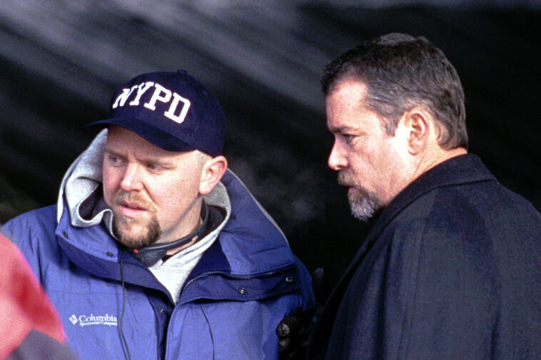 NARC, Director Joe Carnahan, Ray Liotta on the set, 2002, (c) Paramount/courtesy Everett Collection