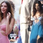 Emily Ratajkowski luce sexys vestidos en la boda de Ari Emanuel