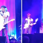 Johnny Depp rockea en el escenario de un concierto en Inglaterra con Jeff Beck