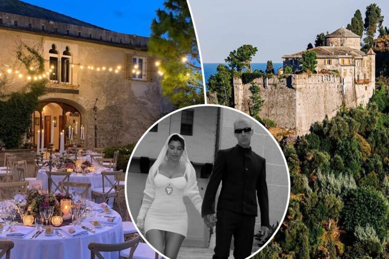 Kourtney K., Travis Barker alquilan castillo para boda en Italia: informe