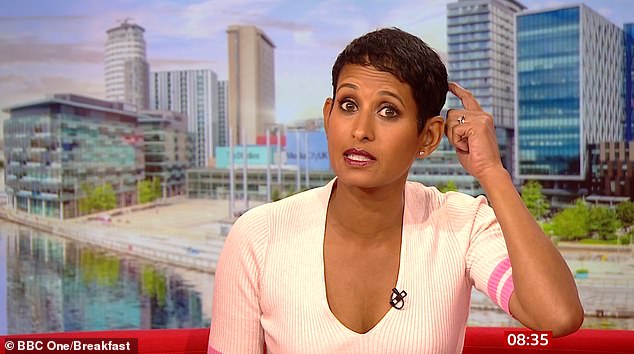 ¡Ay!  Naga Munchetty se enfureció con su Charlie Stayt durante el desayuno de la BBC del sábado mientras se transmitía un segmento, sin embargo, parecía no saber que estaba en vivo en la televisión.