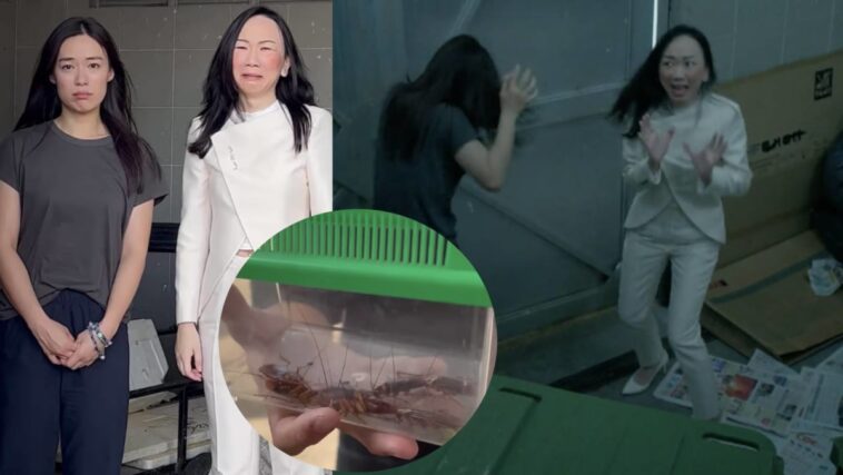 Rebecca Lim y Chiou Huey tuvieron que filmar con cucarachas vivas para esta desagradable escena en el drama de Mediacorp Soul Doctor