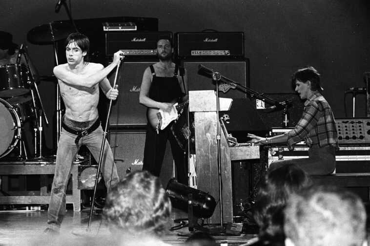 SAN FRANCISCO - 1978:  L-R Iggy Pop, Ricky Gardiner and David Bowie perform live in 1978 in San Francisco, California. (Photo by Richard McCaffrey/Michael Ochs Archive/Getty Images)