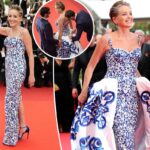 Sharon Stone se transforma en la alfombra roja de Cannes