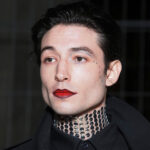 Ezra Miller attending Burberry x Anne Imhof closing party at Palais de Tokyo on October 18, 2021 in Paris, France. (Sipa via AP Images)