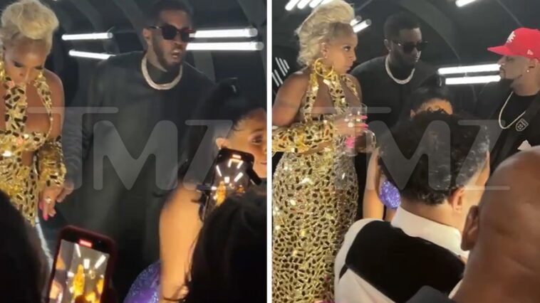 Diddy graba video con Mary J. Blige y Yung Miami en BET After-party