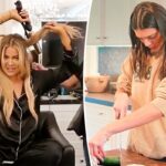 El cabello rizado de Khloé Kardashian en comparación con el corte de pepino de Kendall