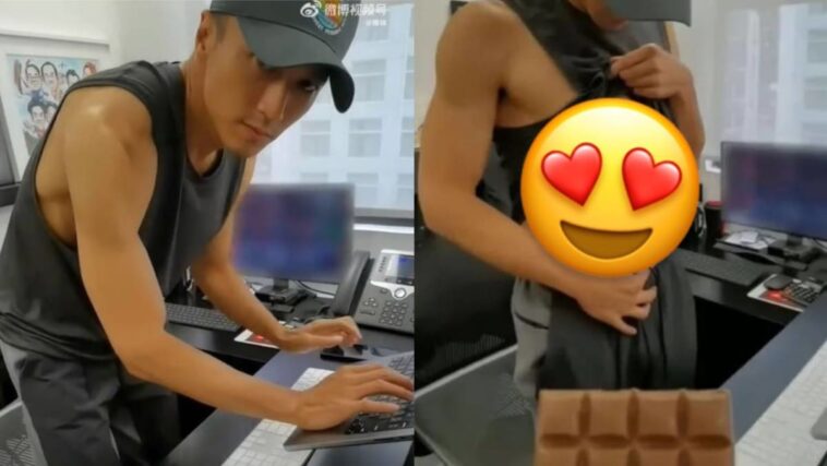 Esto es lo que diría el muy en forma Nicholas Tse, de 41 años, si le preguntaras: "¿Quieres un poco de chocolate?"