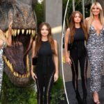 Heidi Klum y su hija Leni sorprenden en estreno de 'Jurassic World'