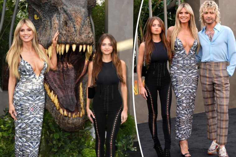 Heidi Klum y su hija Leni sorprenden en estreno de 'Jurassic World'