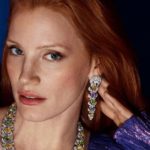 Jessica Chastain es el rostro de la colección de alta joyería Garden of Delights de Gucci