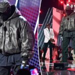 Kanye West confunde a fans con mascarilla en los BET Awards 2022