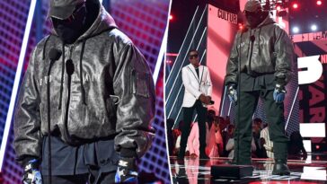 Kanye West confunde a fans con mascarilla en los BET Awards 2022