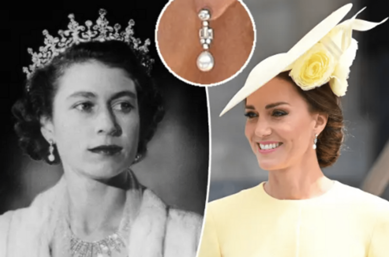 Kate Middleton acudió al servicio festivo con los pendientes de Isabel II