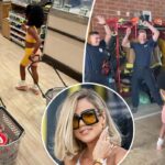 Khloé Kardashian lleva True and Dream a la estación de bomberos local