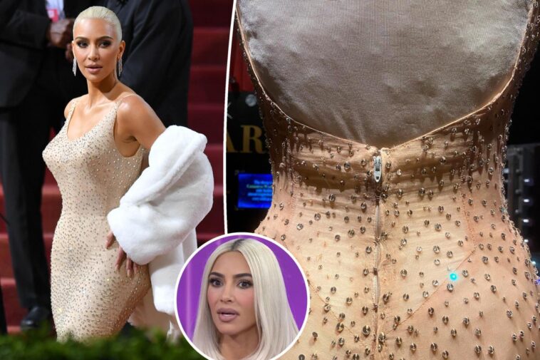 Kim Kardashian niega haber dañado el vestido de Marilyn Monroe en la Met Gala