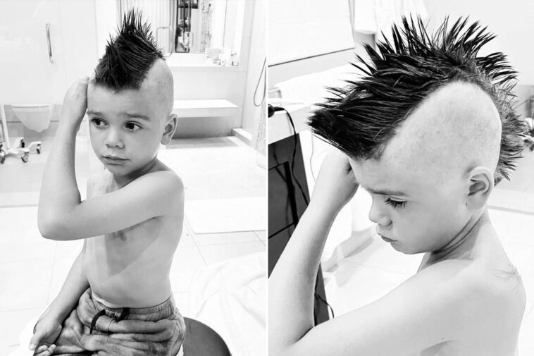 Kourtney Kardashian muestra el nuevo mohicano de Reign, su hijo de 7 años