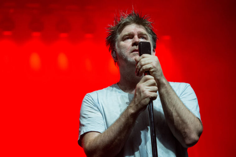 LISBON, PORTUGAL - JUNE 19:  James Murphy of LCD Soundsystem performs at the Lisbon Coliseum on June 19, 2018 in Lisbon, Portugal.  (Photo by Pedro Gomes/Redferns)