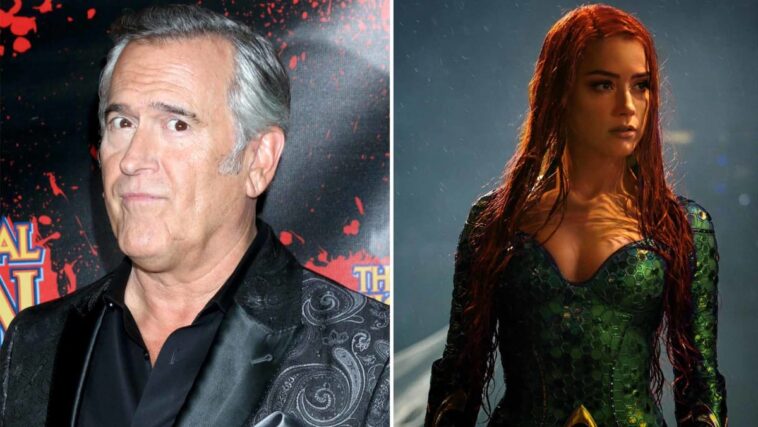 La estrella de Evil Dead Bruce Campbell da una respuesta divertida a la 'petición' que le pide que reemplace a Amber Heard en Aquaman 2