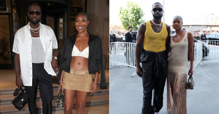 Los looks coordinados de Gabrielle Union y Dwyane Wade ganaron la Semana de la Moda de Milán