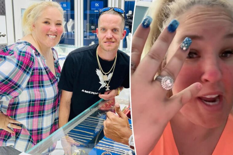 Mama June muestra el anillo de compromiso de su esposo Justin Stroud