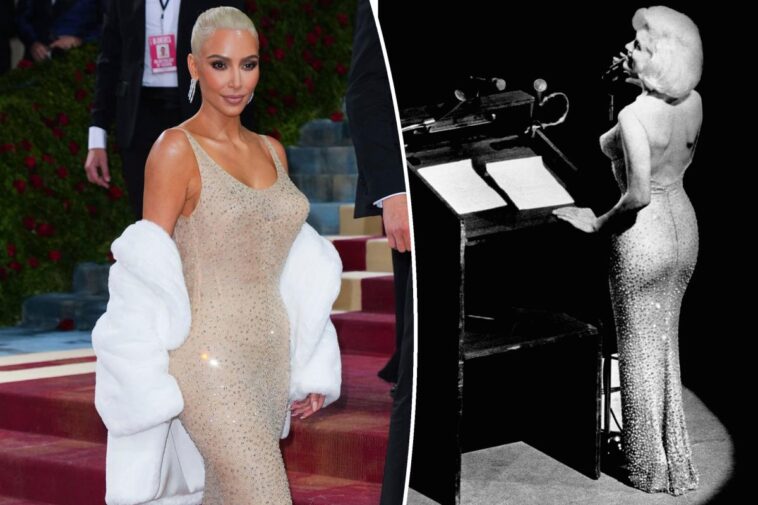 Más vestidos de Marilyn Monroe dañados, supuestamente por Kim Kardashian