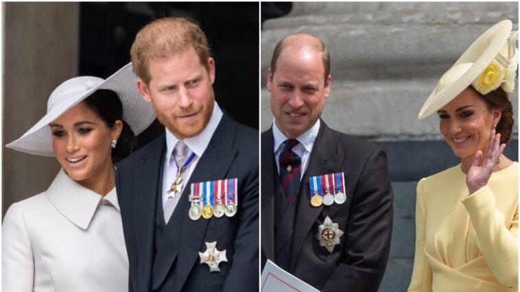 Meghan, Harry, Kate y William no se mezclaron en el Jubileo de Platino