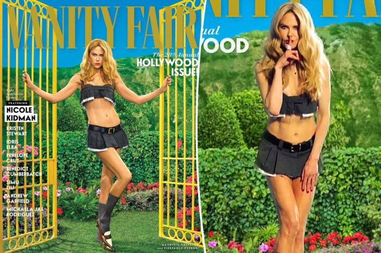 Nicole Kidman 'rogó' usar mini de Miu Miu en la portada de Vanity Fair