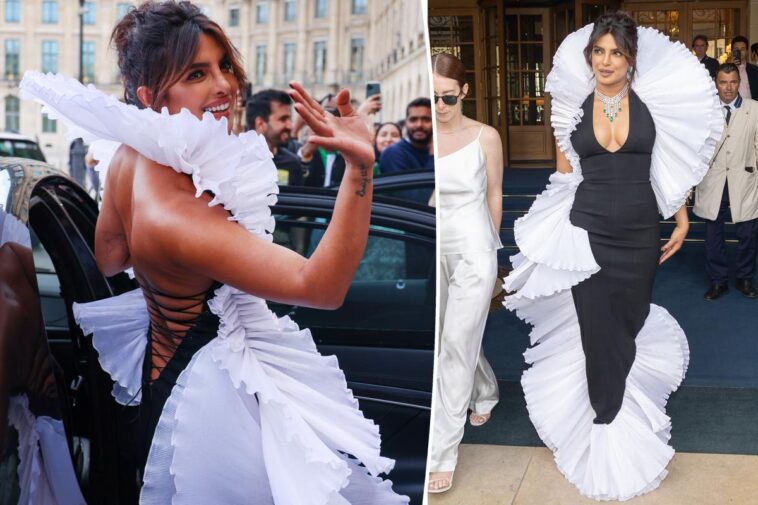 Priyanka Chopra lleva los volantes a nuevos niveles en París