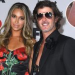 Robin Thicke se tatúa el cuerpo desnudo de su prometida April Love Geary