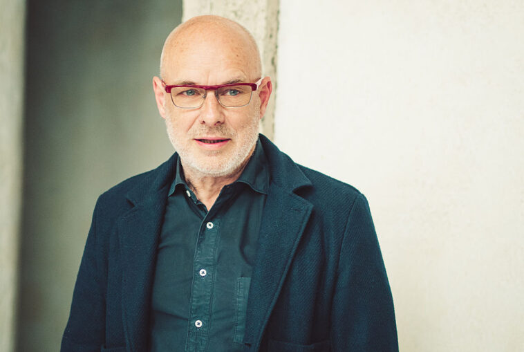 Brian Eno Portraits in Rome, on May 20, 2016. (Photo by Luca Carlino/NurPhoto via Getty Images)